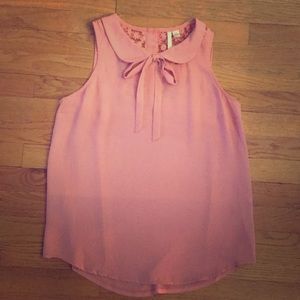 Pretty pink sleeveless blouse